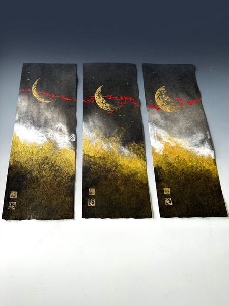 Tanzaku Moon Whisper (Full&Crescent moon 3Set） Phases of the moon