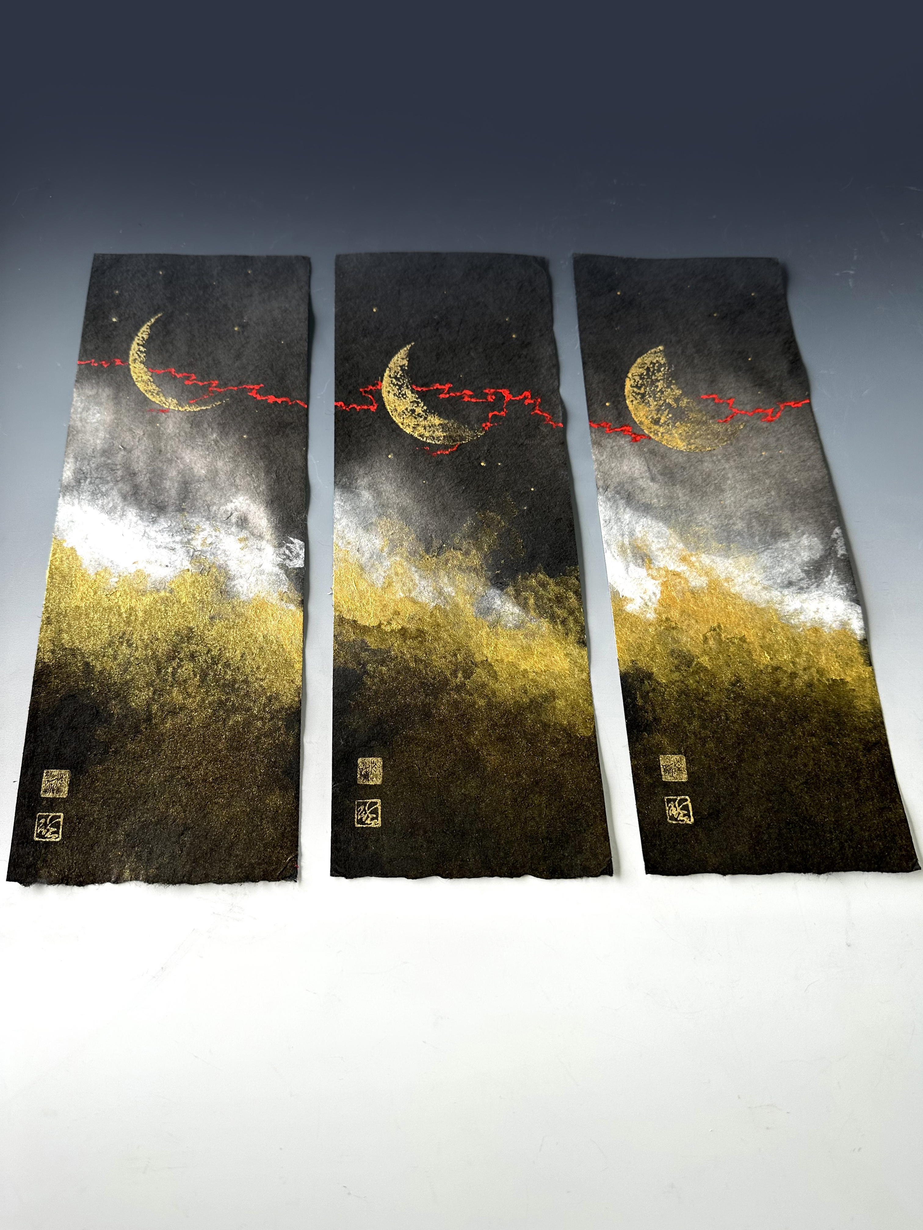 Tanzaku Moon Whisper (Full&Crescent moon 3Set） Phases of the moon